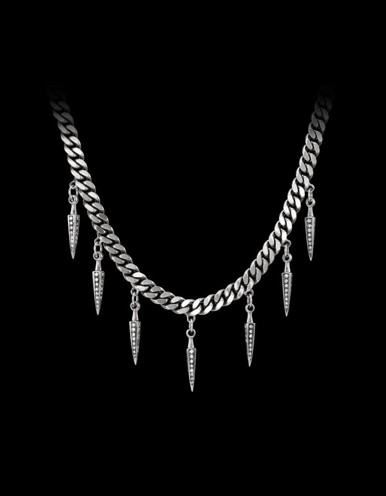 Multi Poison Arrow Diamond Necklace
