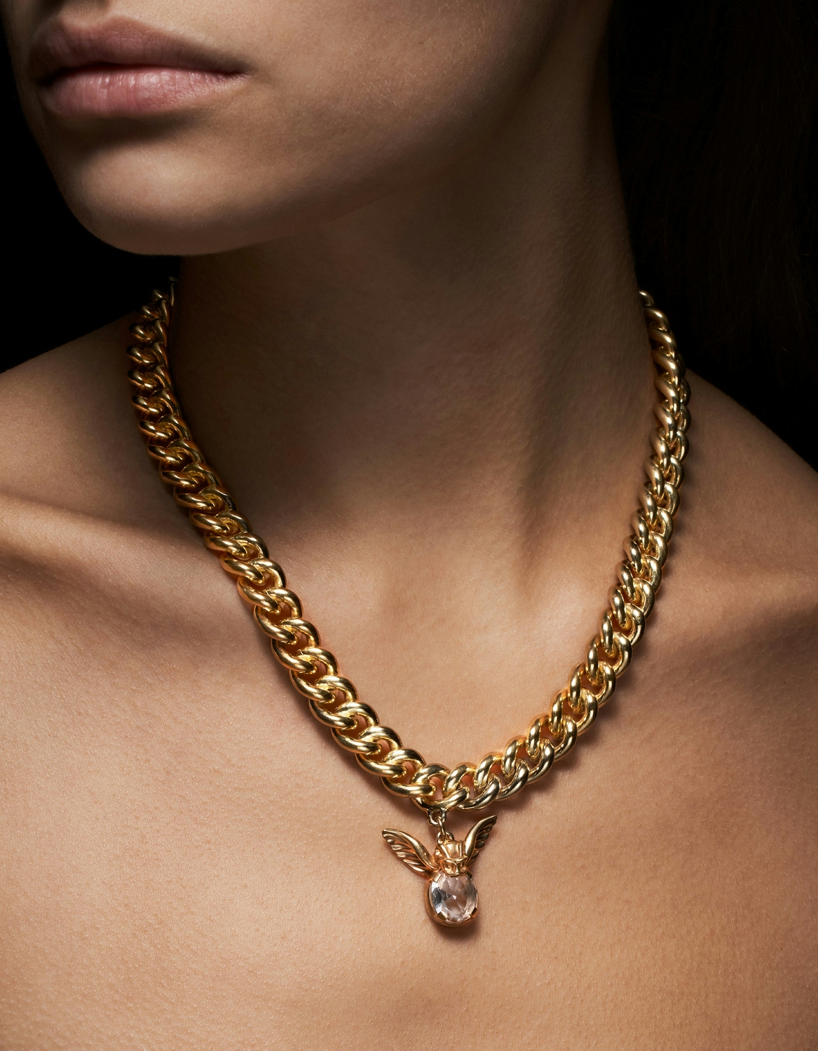Chunky Chain Gargoyle Necklace-image-1