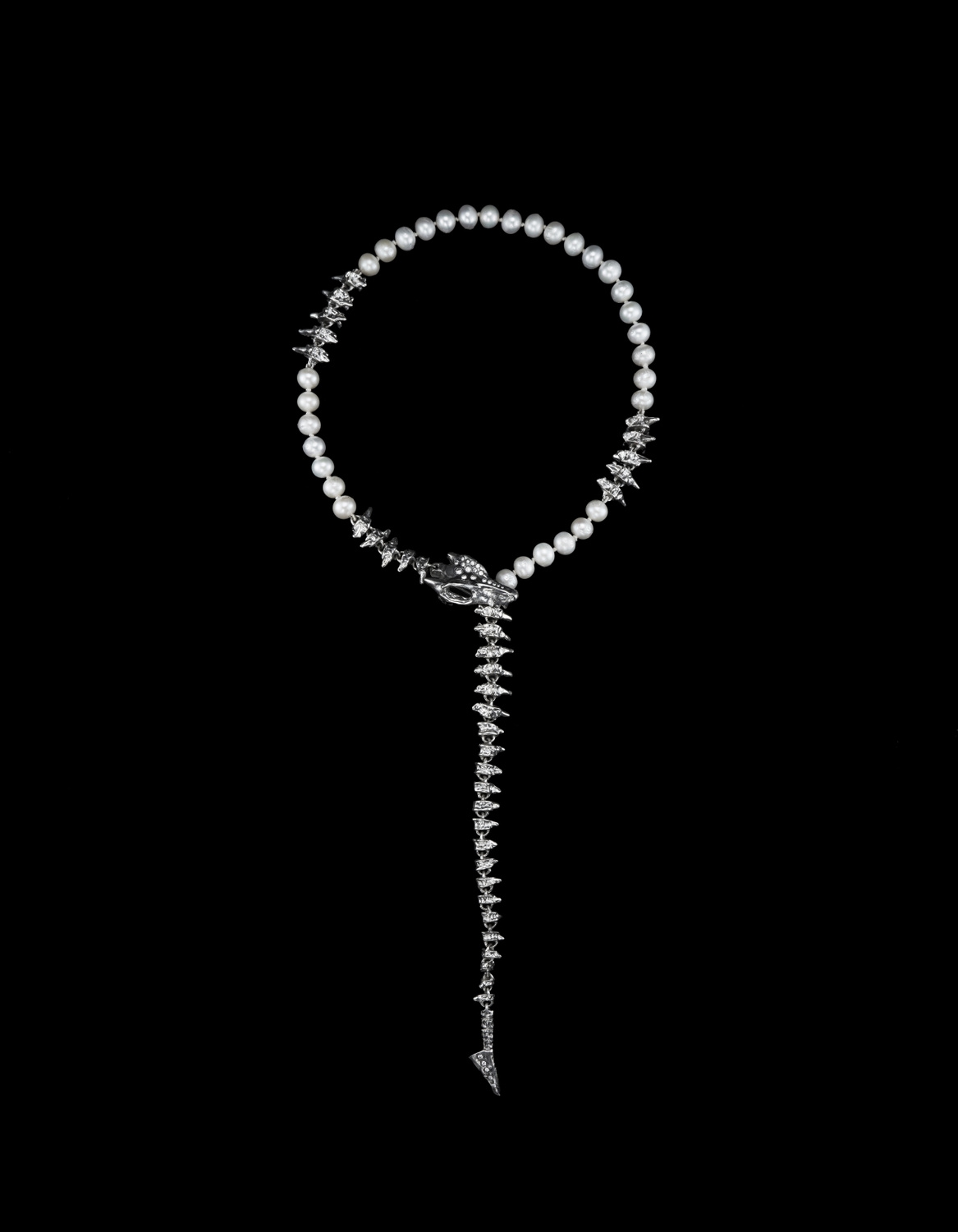 Dragon Pearl Diamond Necklace-image-0