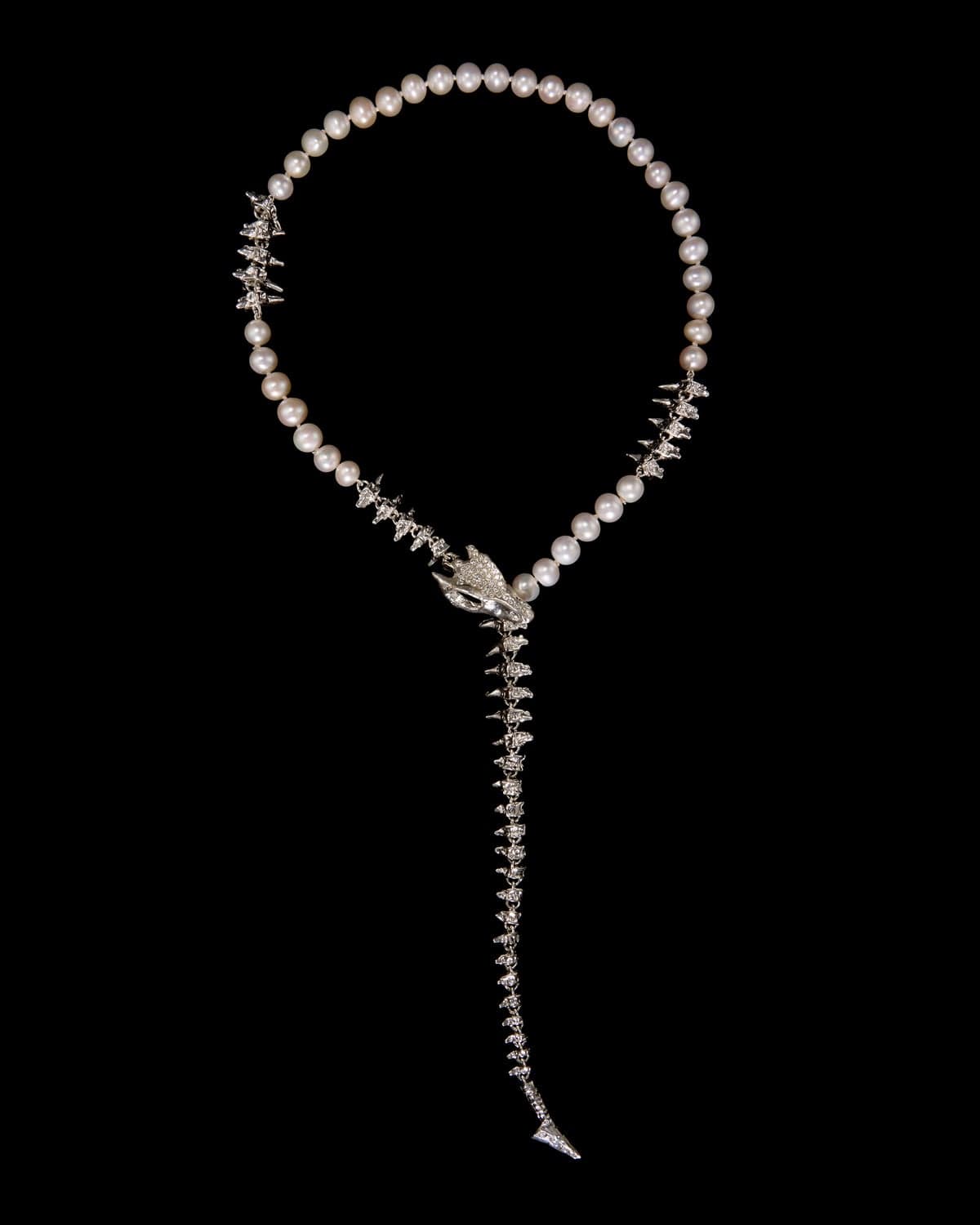 Dragon Pearl Diamond Necklace