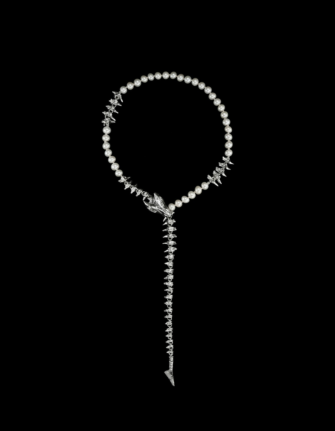Dragon Pearl Diamond Necklace-image-0