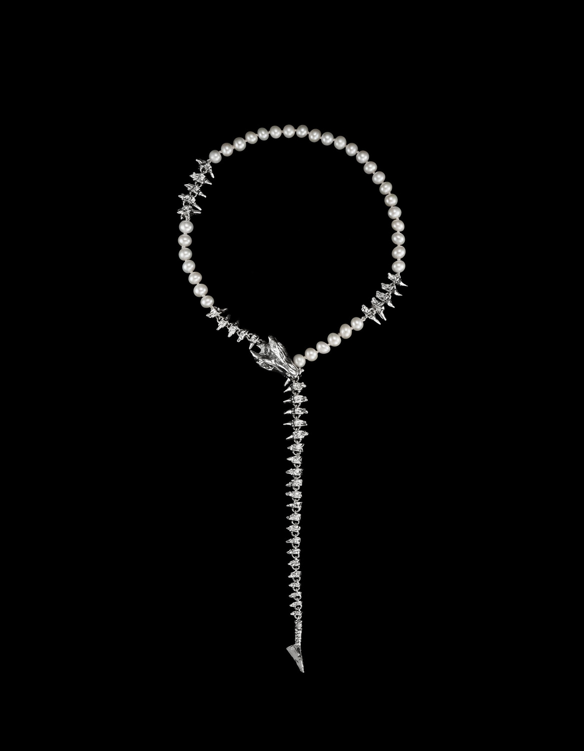 Dragon Pearl Diamond Necklace-image-0