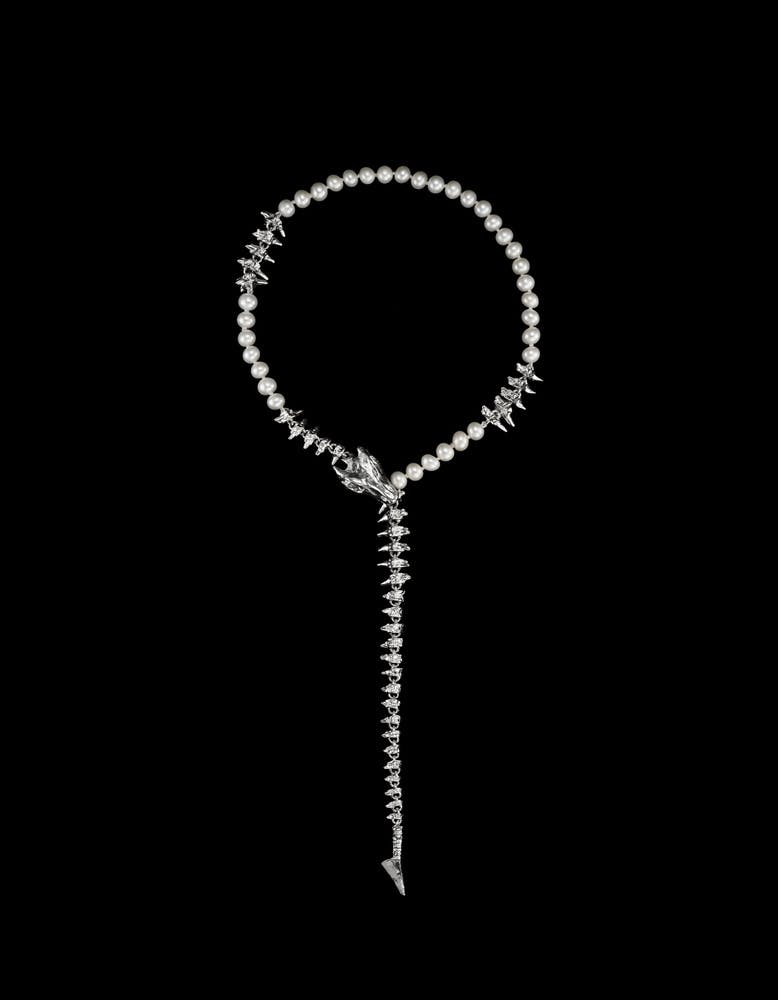Dragon Pearl Diamond Necklace