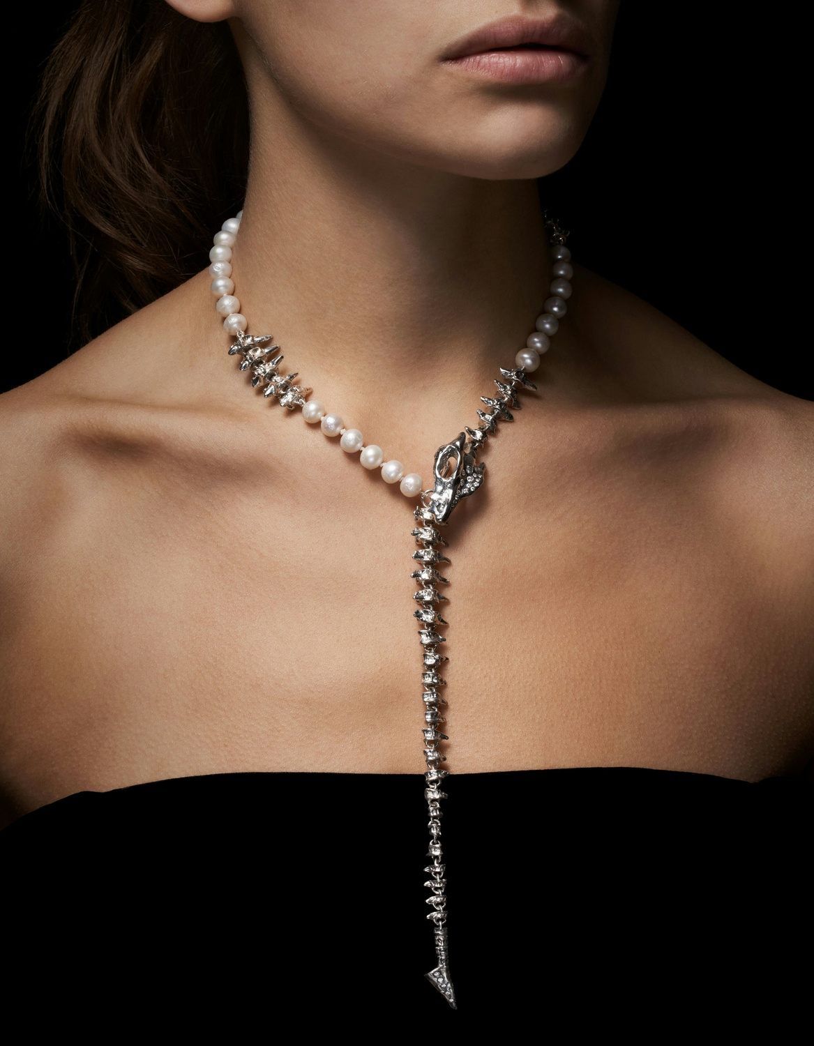 Dragon Pearl Diamond Necklace-image-3